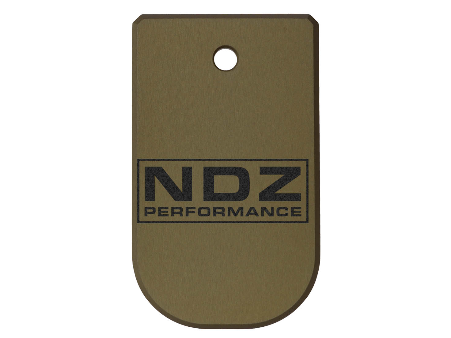 NDZ Glock 43X 48 Magazine Base Plate Aluminum ODG, Black